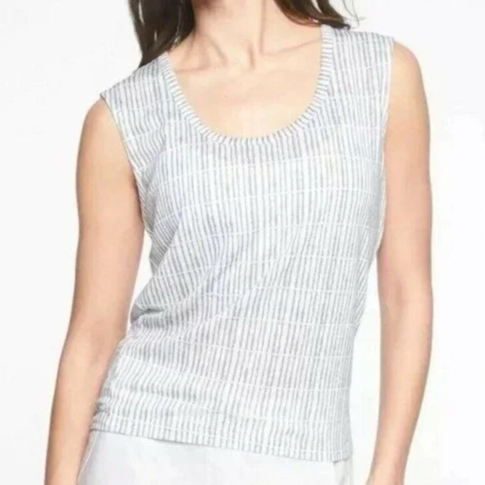 🌟2/$18 SALE Athleta Blue Blue and White Striped Tank Top
